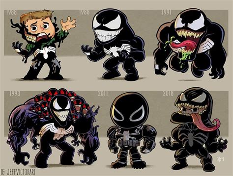Evolution Of Venom Jeff Victor Symbiotes Marvel Chibi Marvel Marvel