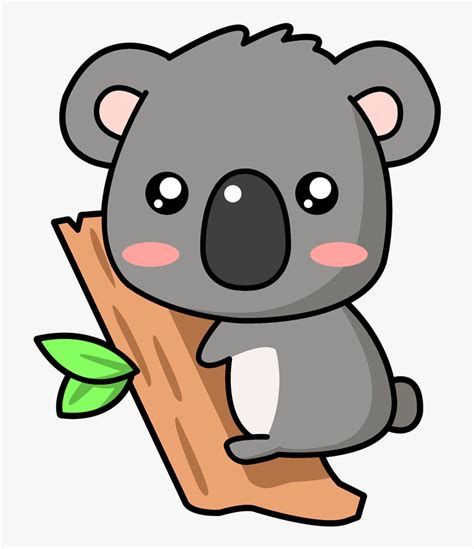 Drawn Koala Cute Baby Zoo Animal Dibujo Kawaii De Koala Hd Png