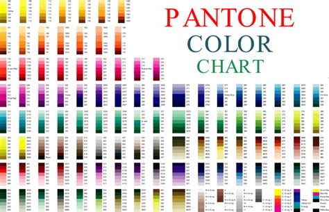 Free Printable Pantone Color Charts Word Pdf