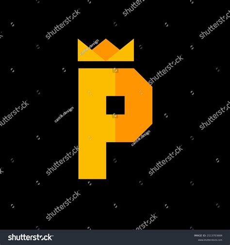Letter P Crown Logo Design Template Stock Vector Royalty Free 2113703684