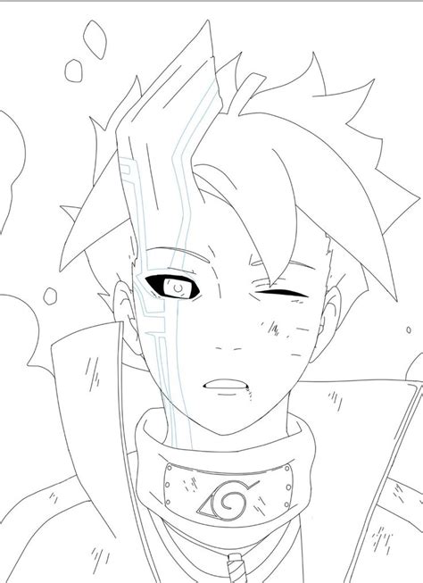 Boruto Using Karma Coloring Page Anime Coloring Pages My Xxx Hot Girl