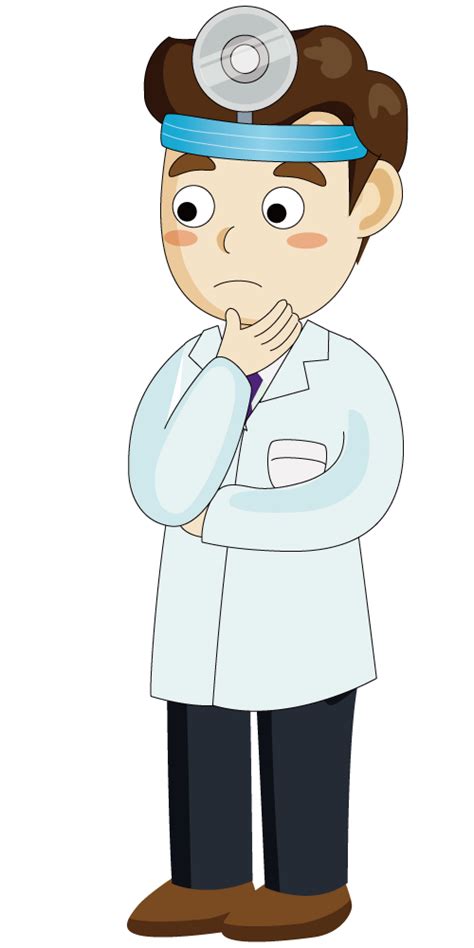 Physician Illustration The Doctor Is Thinking Png Download 5001000