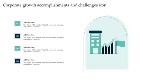 Corporate Growth Accomplishments And Challenges Icon Icons Pdf