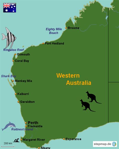 Stepmap West Coast Australia Landkarte Für Australien