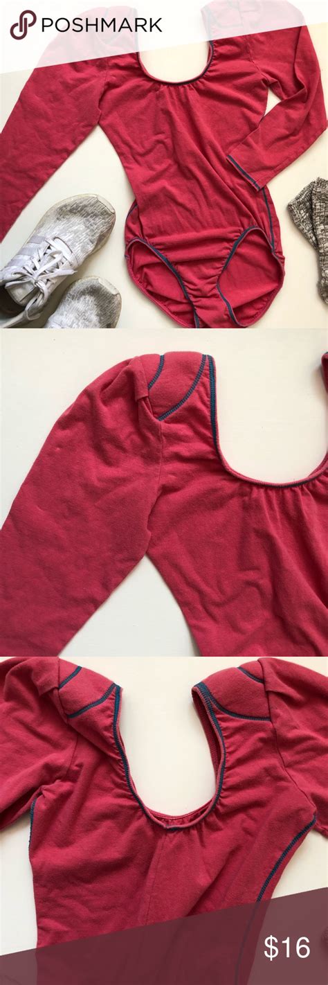 vintage danskin pink long sleeved leotard leotards danskin clothes design
