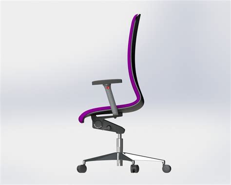Office Chair 19 3d Cad Model Library Grabcad