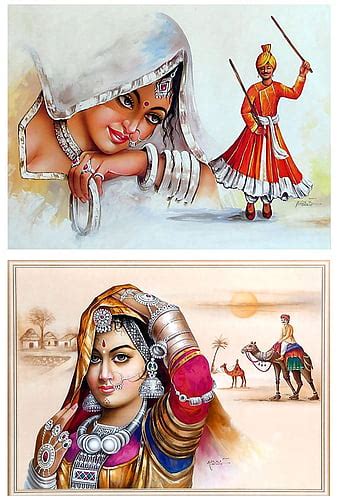 Indian Woman Full Rajasthani Paintings HD Wallpaper Peakpx