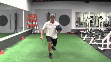 Reverse Standing Lunge With Medicine Ball Torso Twist Youtube