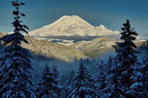 Morning View Of Mount Rainier Photograph By Lynn Hopwood Fine Art America