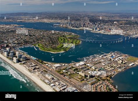 An Aerial View Of San Diego Bay Stock Photo Alamy