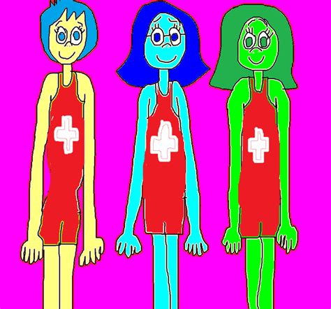 Joy Sadness And Disgust As Lifeguards By Mikejeddynsgamer89 On Deviantart