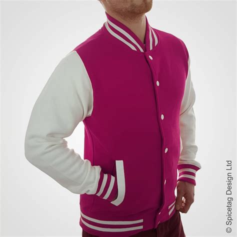 Hot Pink Varsity Jacket Electric College Letterman Coat Etsy