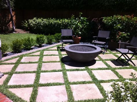 Grass Pavers Outdoor Pavers Pavers Backyard No Grass Backyard Fire