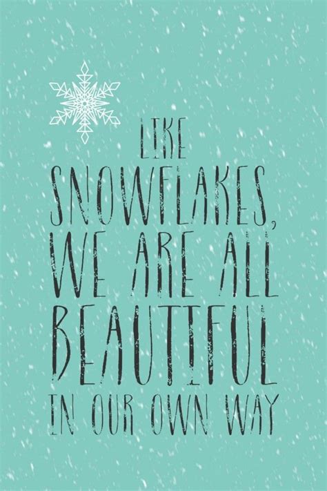 Beauty Snowflake Quote Shortquotescc