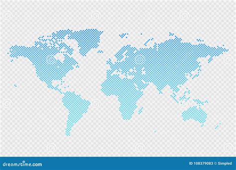 Símbolo Infographic Del Mapa Del Mundo Del Vector En Fondo Transparente