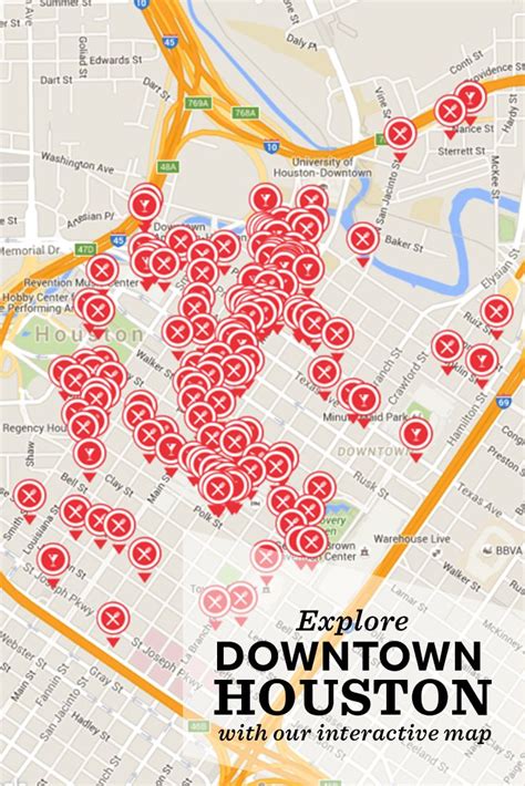 Navigate Your Way Through Downtown Houston With Our Interactive Map Houston Map Houston Date