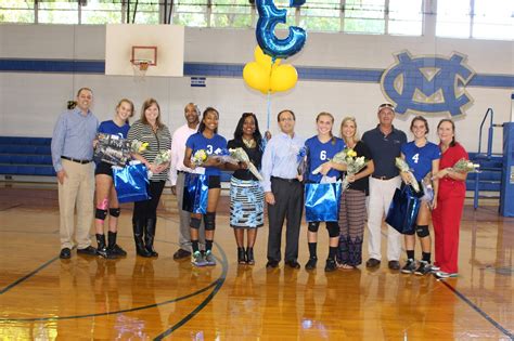 Montgomery Catholic Volleyball Team Honors Their Seniors Montgomery