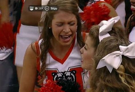 Photo The Mercer Cheerleaders Started Crying After Upset Of Duke
