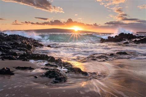 A Stunning Sunset Seascape At The Instagrammable Secret Cove Beach On
