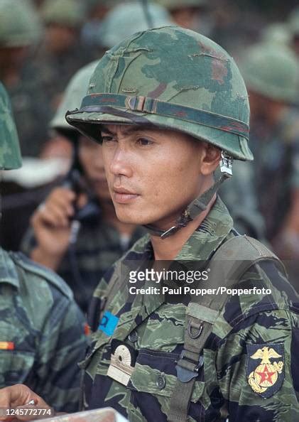 Major Soen Of The South Vietnamese Army With His Unit Near Da Nang As