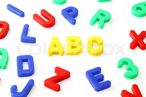Plastic Magnetic Letters And Numbers Stock Image Colourbox