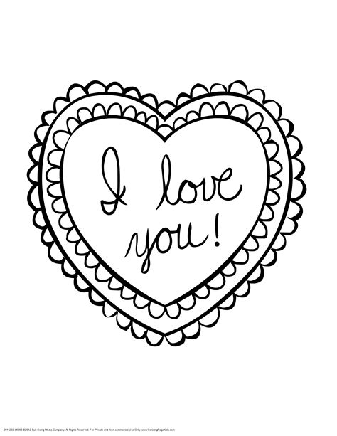 Coloring Pages Of Hearts that Say I Love You | Top Free Printable