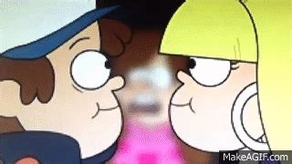 Gravity Falls Dipper And Pacifica Kiss On Make A