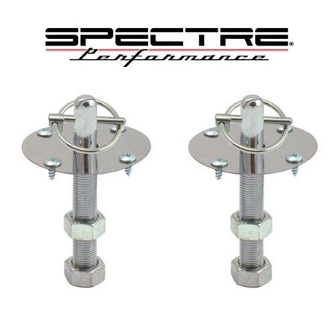 Spectre Chrome Hood Pins And Deck Pin Kit Torsion Style Clip Pins Universal 4257 Ebay