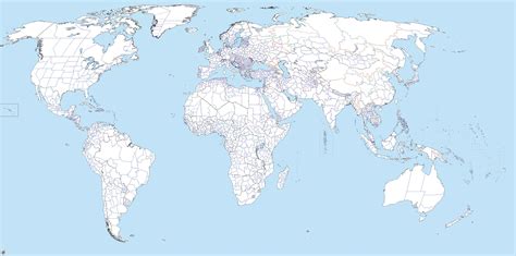 Large Blank World Map Time Zone Map