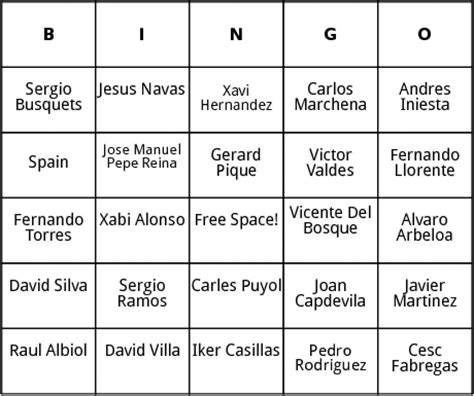 Free Printable Spanish Bingo Cards