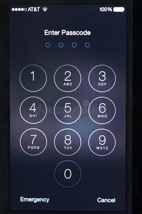 Iphone 4s Enter The Password To Unlock Editorial Image Image Of