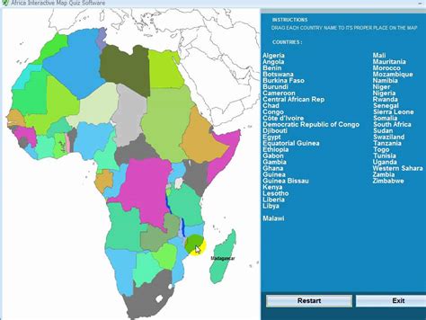 Africa Interactive Map Quiz Software Youtube