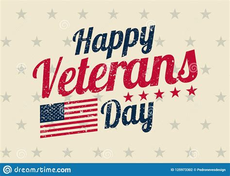 Veterans Day Calligraphic Textured Text Greeting Card With A