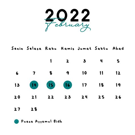 Gambar Ilustrasi Sederhana Kalender Februari Kalender 2022 Februari