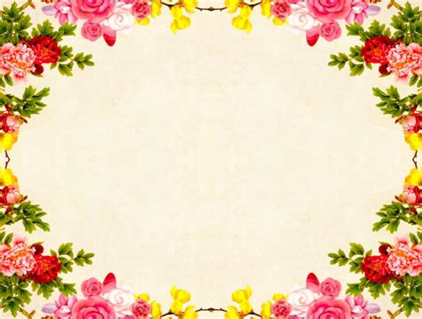 Colorful Floral Frame Background Free Stock Photo By Mohamed Hassan