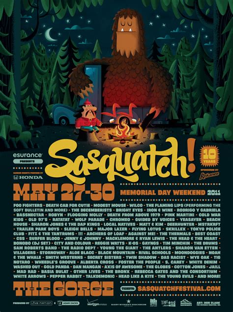 sasquatch music festival poster fonts in use