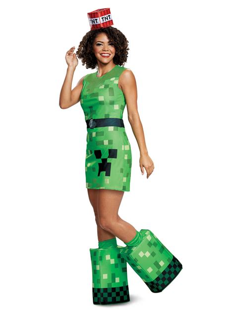 Minecraft Creeper Womens Teen Costume