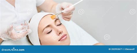 Cosmetology Beauty Procedure Young Woman Skin Care Stock Image Image