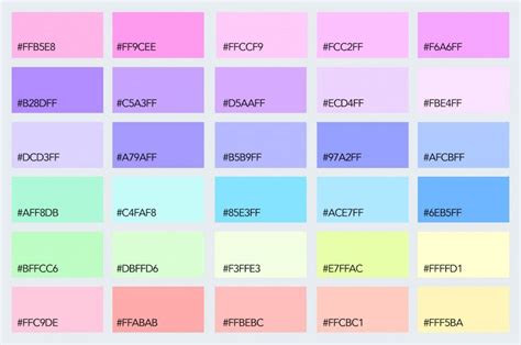 Hex Color Palette Create Color Palette Pastel Colour Palette Pastel