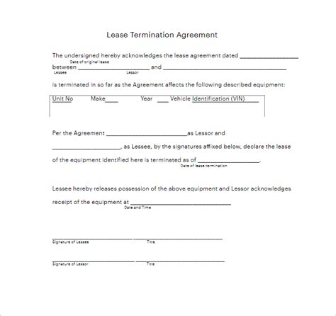 28 Lease Termination Letter Template Free Word Pdf Format Examples