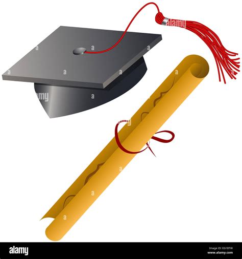 An Image Of A Graduation Cap And Diploma Set Stock Photo Alamy