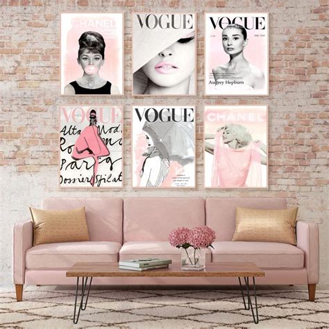 Fashion Wall Art Set Of 6 Prints Vogue Posters Chanel Prints M