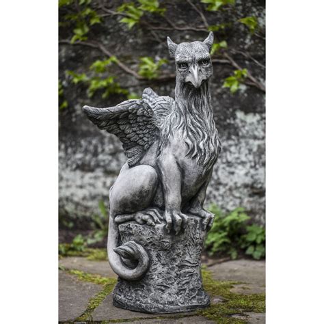 Gryphon Griffin Tall Herald Large Mythological Statue Kinsey Garden Decor