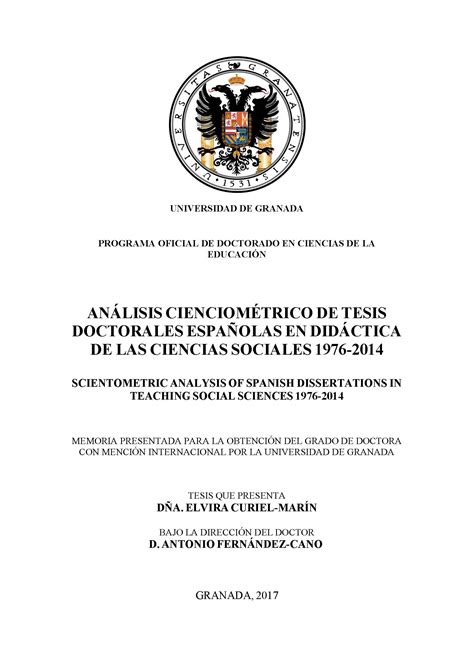 Las Tesis Doctorales De DidÁctica De Las Ciencias Sociales Tesis De
