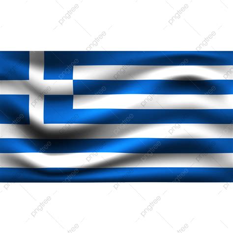 Grecia Bandera Ondulación 3d Ilustración Png Dibujos Grecia Bandera