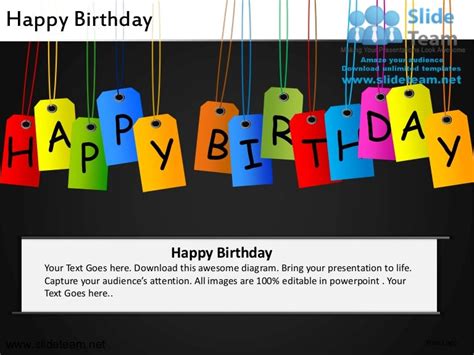 Happy Birthday Wishes Ppt Template Free Download Printable Templates