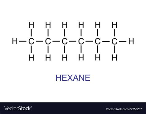 Hexane Formula Royalty Free Vector Image Vectorstock