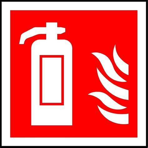 Iso Safety Label Sign International Fire Extinguisher Symbol Self