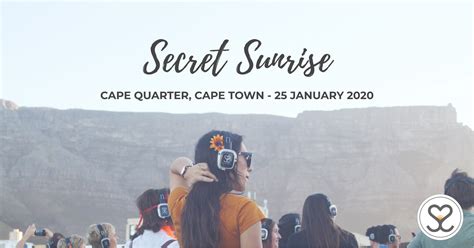 Book Tickets For Cpt Secret Sunrise Cape Quarter