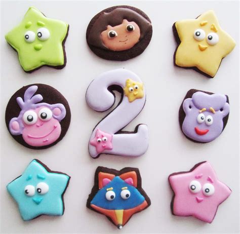 Dora The Explorer Decorated Cookies